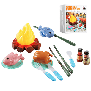 Set de Camping de Juguete con Fogata Luz y Sonido
