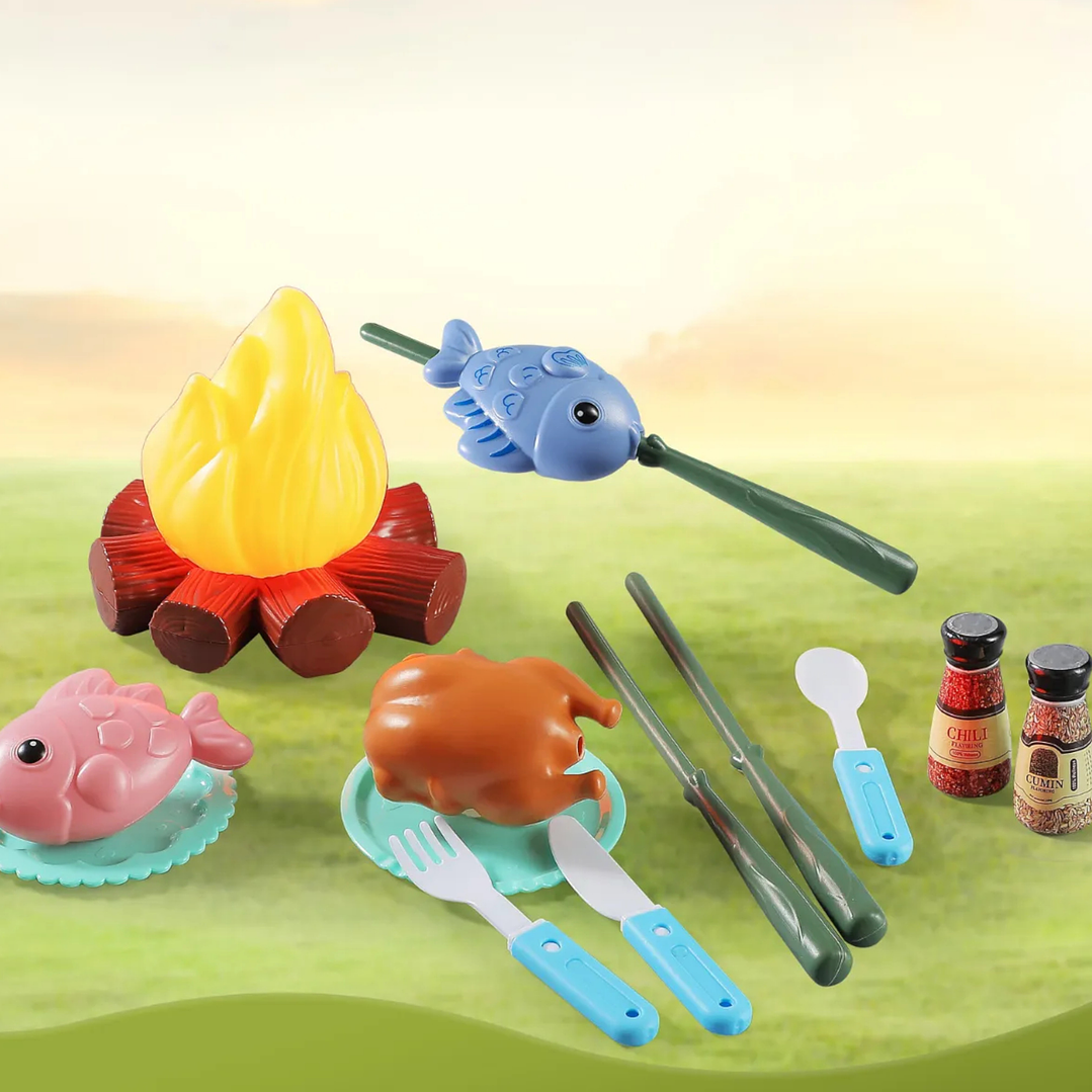 Set de Camping de Juguete con Fogata Luz y Sonido 2