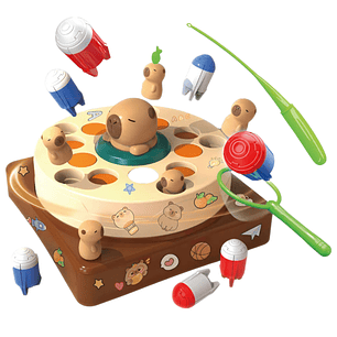 Juego De Mesa Pesca Eléctrico Giratorio Capibara Para Niños