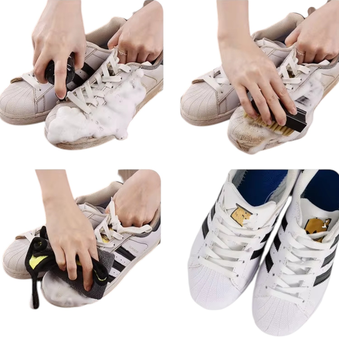 Kit Limpieza Zapatillas 4 Pcs Espuma 150 ml  + Accesorios 2