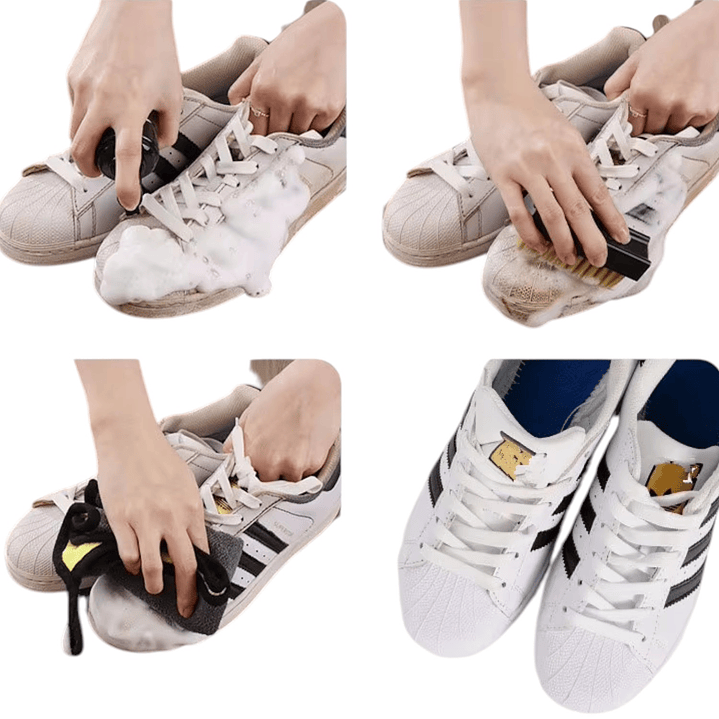 Kit Limpieza Zapatillas 4 Pcs Espuma 150 ml  + Accesorios 2
