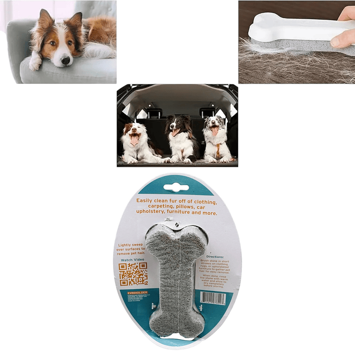 Cepillo Saca Pelos Mascota Multiuso Hueso 4