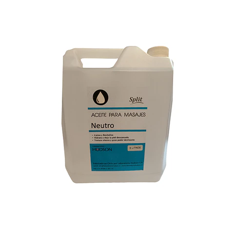 Aceite Neutro para Masajes 5 lts.  Formato profesional para tratamientos corporales y protocolos de masaje