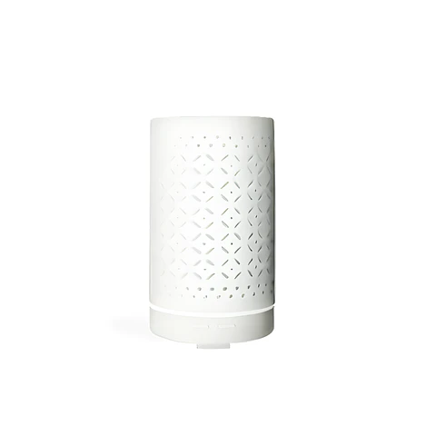 Difusor Ultrasónico Cerámico Gohan Blanco.  Difusión aromática y diseño contemporáneo para crear espacios de bienestar y armonía.