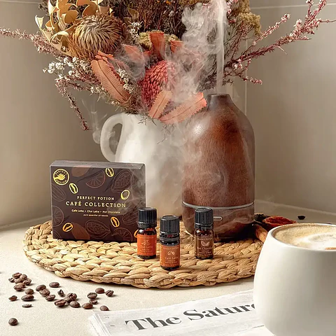 Kit Café Collection.  Una colección aromática inspirada en el placer sensorial del café, las especias y los momentos de bienestar cotidiano.