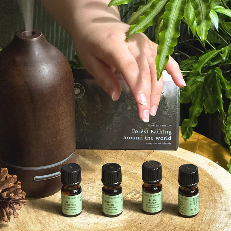 Kit Baños de Bosque de Alrededor del Mundo.   Una colección aromática inspirada en la conexión con la naturaleza y los rituales de bienestar del mundo natural 2