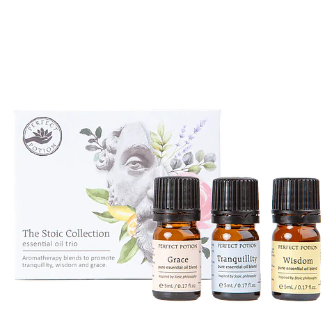 Stoic Collection Kit.  Inspirado en las virtudes estoicas para acompañar momentos de introspección, claridad y serenidad.