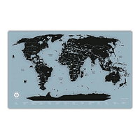 Mapa Del Mundo Scratch Negro Con Realida Aumentada