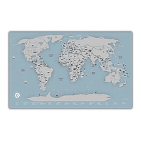 Mapa Del Mundo Scratch Plateado Con Realida Aumentada