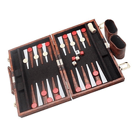 Backgammon Juego De Mesa En Maletin Plegable