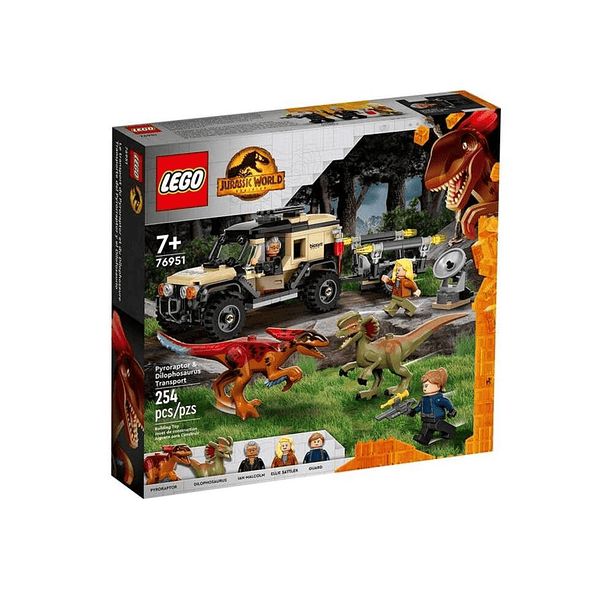Lego Jurassic Park - Transporte Del Pyrorraptor Dilofosaurio 1