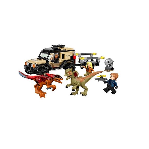 Lego Jurassic Park - Transporte Del Pyrorraptor Dilofosaurio 4
