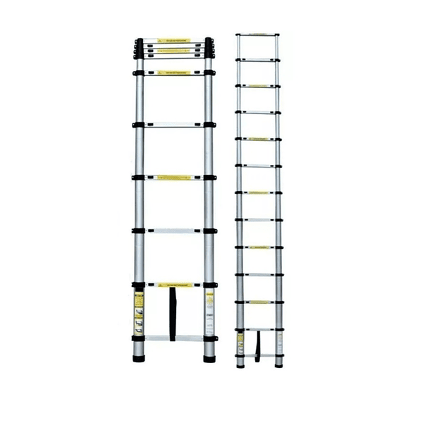 Escalera Retráctil Telescópica Portátil. Aluminio 3.8 Metros 3