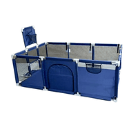 Corral Seguridad Bebe Azul Infantil 180x120 cm. Aro Basket