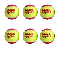 Pack de 6 pelotas de tenis cancha Roja. Odea