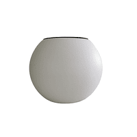 Macetero Plástico Forma de Bola. D17xH15cm. Color Blanco
