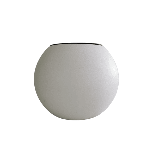 Macetero Plástico Forma de Bola. D17xH15cm. Color Blanco 1