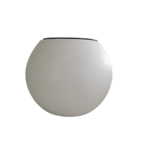 Macetero Plástico Forma de Bola. D19,5xH16,5cm. Blanco