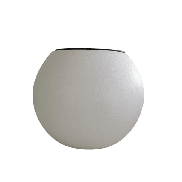 Macetero Plástico Forma de Bola. D19,5xH16,5cm. Blanco 1