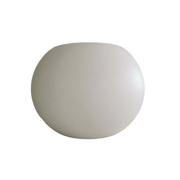 Macetero Plástico Forma de Bola. D26xH19cm. Color Blanco 1