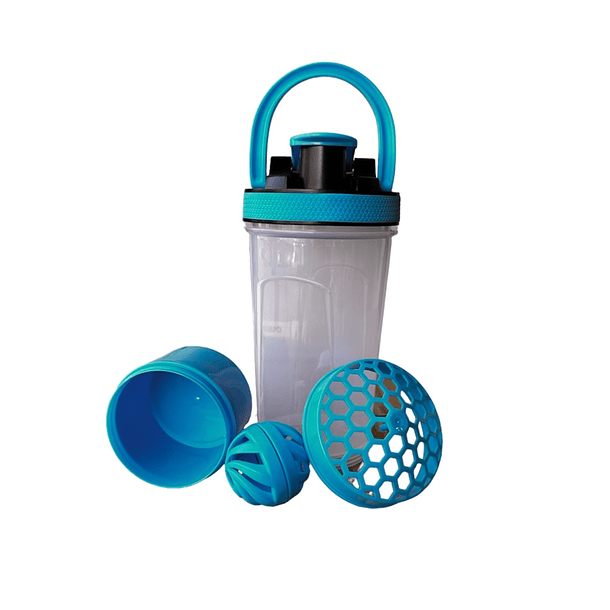 Shaker 2 en 1: Botella Mezclador Batidos Proteína 700ml Gym 1