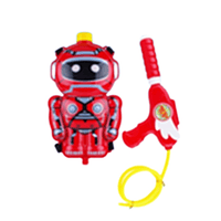 Pistola Agua Con Mochila  Robot Rojo Lanza Agua