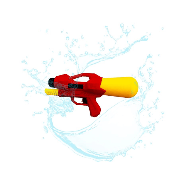 Pistola De Agua Bazooka Recargable Pluton Roja 2