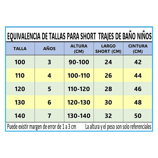 Traje Baño Niño Secado Rapido Con Elastico y Cordon Mar 3