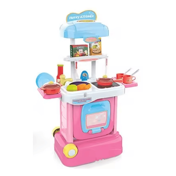 Cocina Juguete Infantil Con Maleta Luz y Sonido 15 Piezas 1