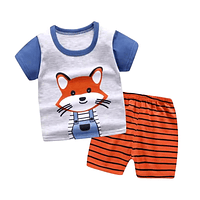 Conjunto Short y Polera Algodon Verano Niño Fox