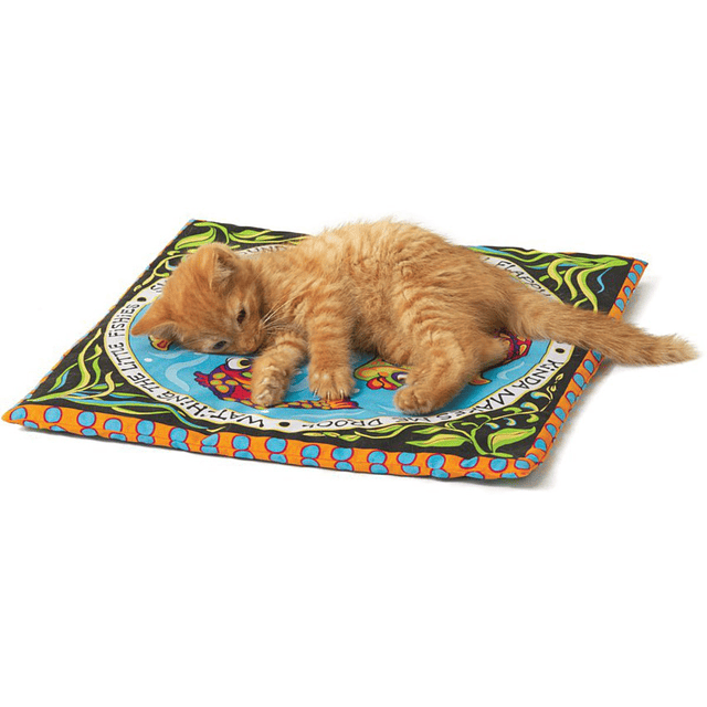 AWOOF Cat Mat for Small Medium Large Cats,Cute Cat Catnip Crinkle Toys,  Soft Plush Catnip Mat for Kitten Sleeping Snuffing Rolling Playing,Mashine