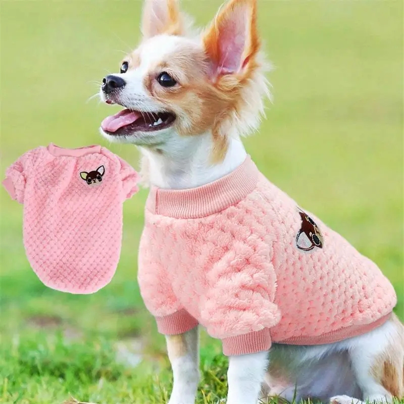 POLERON DE POLAR CON GORRO PARA MASCOTA TALLA S
