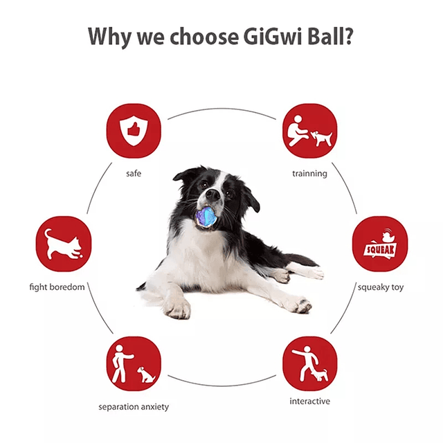 Pelota Gigwi Ball Squeak para Perros 