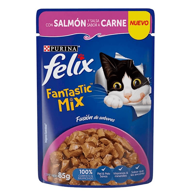 Felix Sachet Fantastic Mix Salmón y Carne