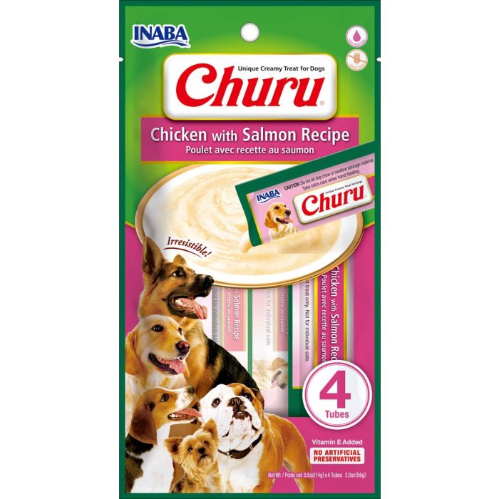 CHURU SOBRE PERRO POLLO/SALMÓN 56GR