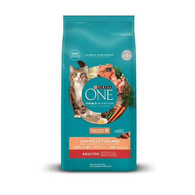 Purina One Pollo y Salmón para Gatos 2 Kg. 