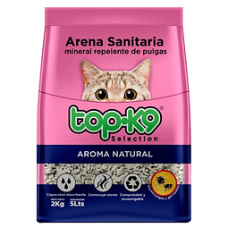Arena Sanitaria Mineral Repelente de pulgas y garrapatas 2 Kg. 