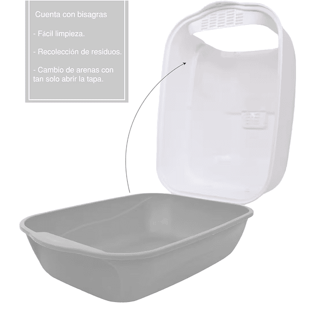 Arenero Cerrado con Palita para Gatos