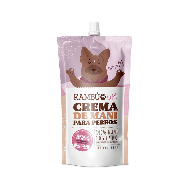 Crema de Maní Om Snack Calmante para Perros 200 gr. 