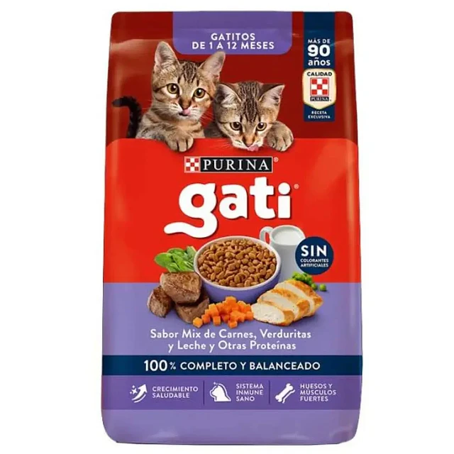Gati Gatito Mix Carnes , Verduritas y leche 1 Kg. Granel