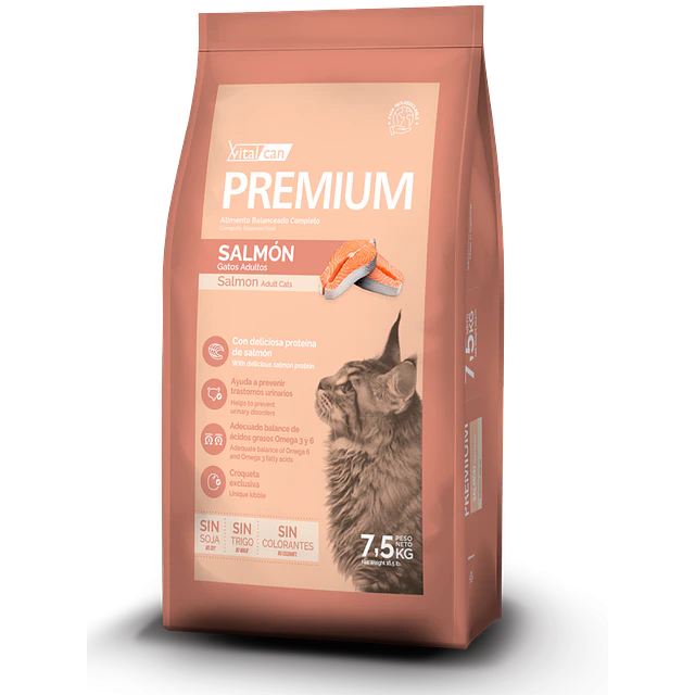 Vitalcan Premium Gato Adulto Salmón Variedades