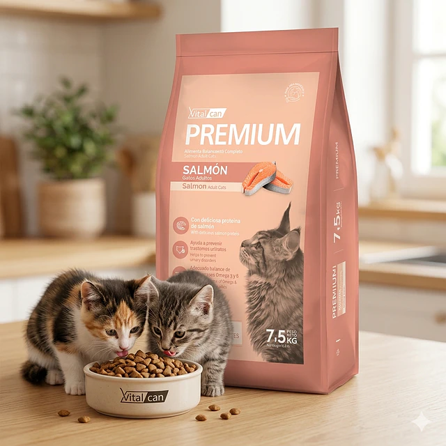 Vitalcan Premium Gato Adulto Salmón Variedades