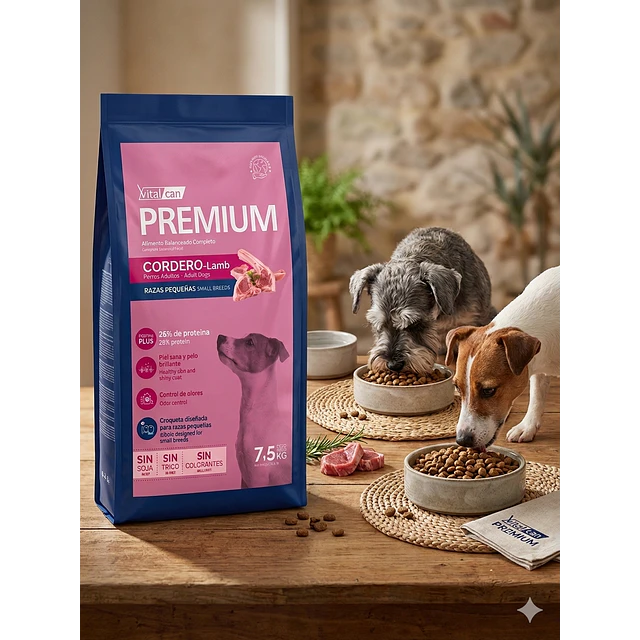 Vitalcan Premium Cordero Perro Raza Pequeña Variedades