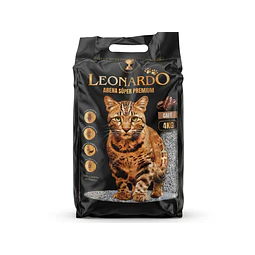 Arena Sanitaria Leonardo Súper Premium 4 Kg. Aroma Café 