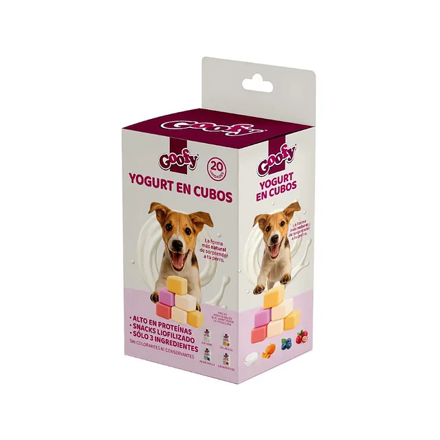 Yogurt en Cubos Liofilizados - Snack Natural para Perros y Gatos Variedades 