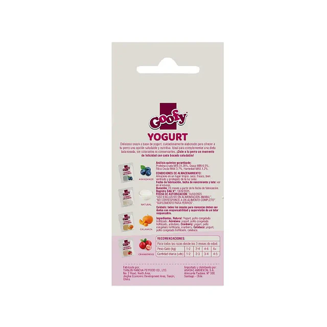 Yogurt en Cubos Liofilizados - Snack Natural para Perros y Gatos Variedades 