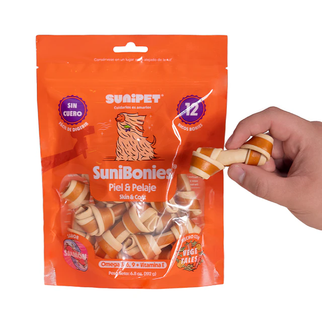 Suni Bonies Skin and Coat Sabor Salmón 224 Gr. 