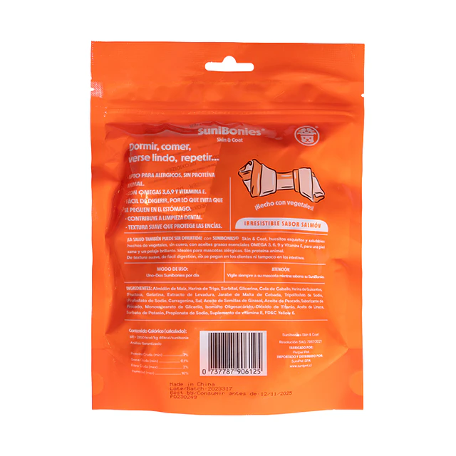 Suni Bonies Skin and Coat Sabor Salmón 224 Gr. 