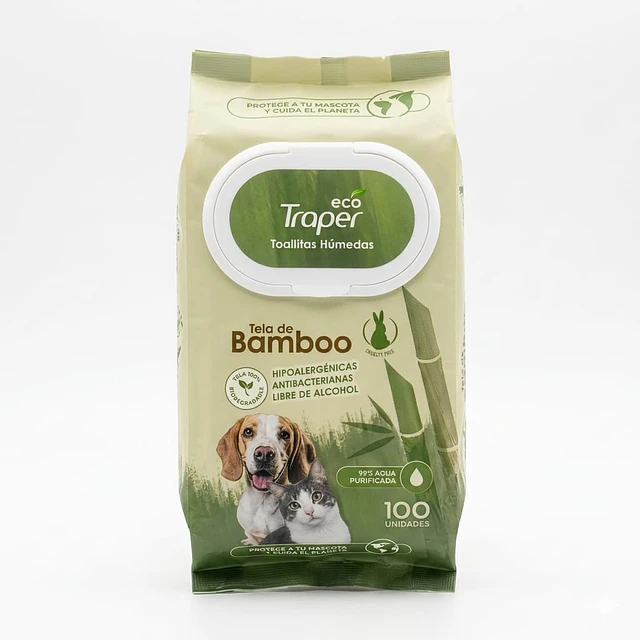 Toallitas Húmedas Eco Traper Tela de Bambú (100 unidades)