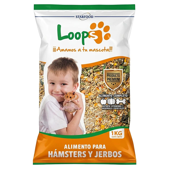 Loops Alimento Completo para Hámsters y Jerbos 1 kg
